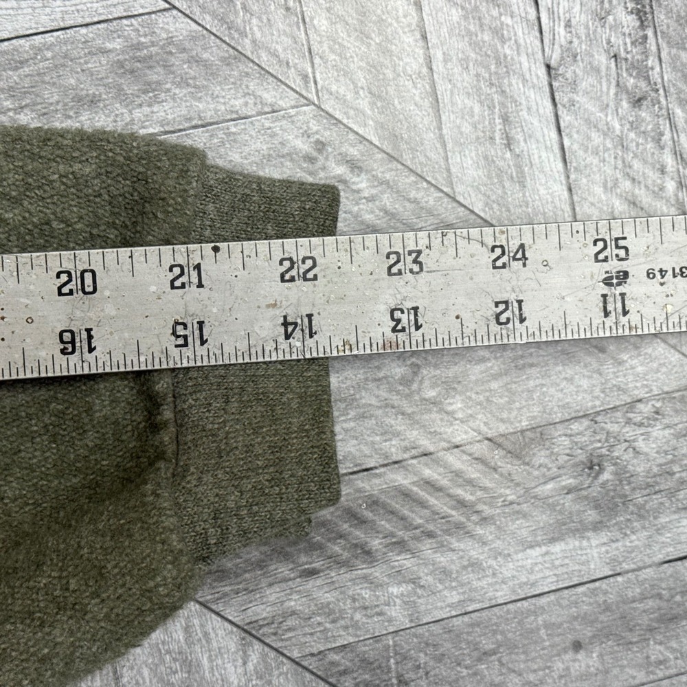 Green Brand Sansegal Recycled Yarn Mock Neck Button Pullover Sage Green Large - Picture 8 of 8